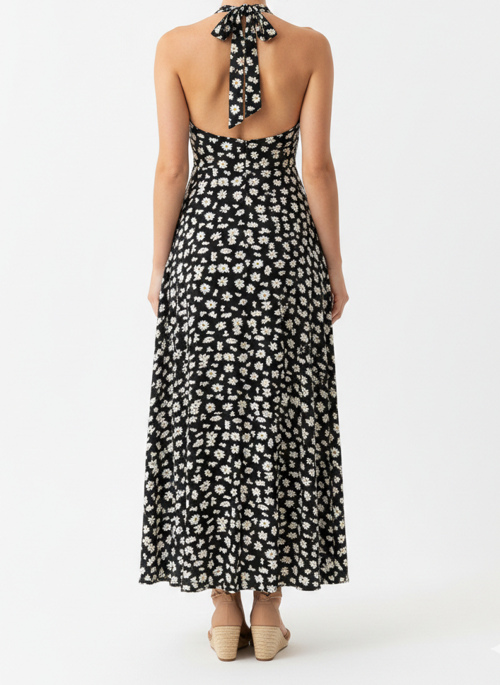 Vestido negro de margaritas: Paquete mayoreo 3 piezas