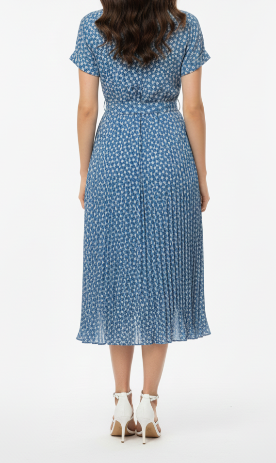 Vestido tipo camisero con flores: Paquete mayoreo 3 piezas