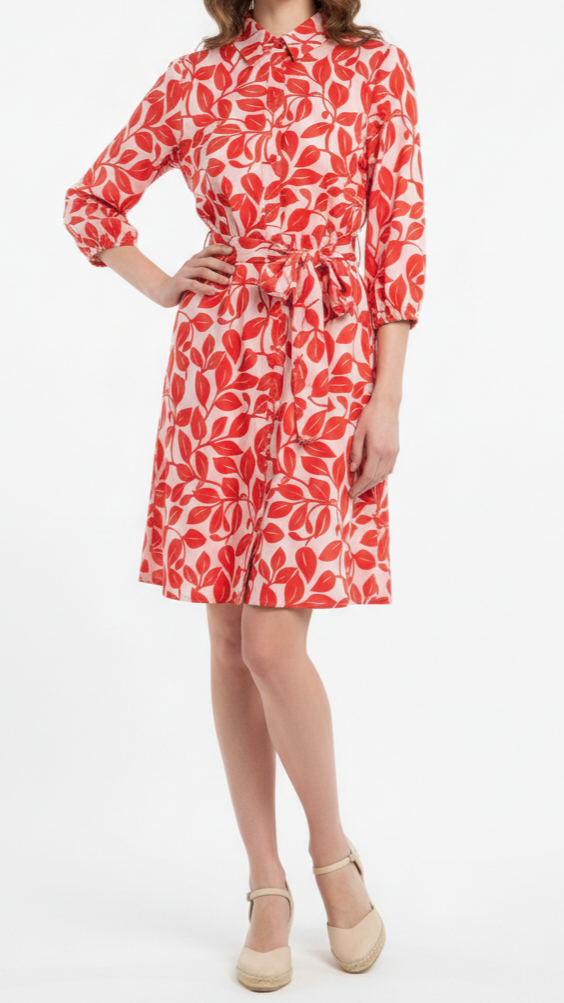 Vestido corto con estampado de hojas: Paquete mayoreo 3 piezas