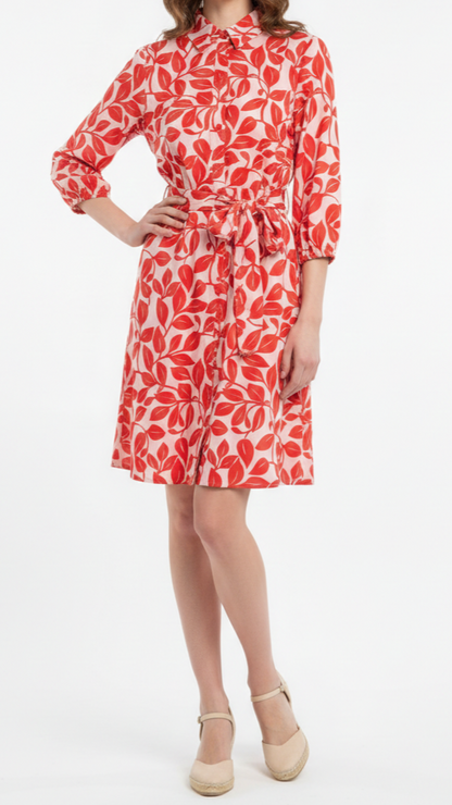 Vestido corto con estampado de hojas: Paquete mayoreo 3 piezas