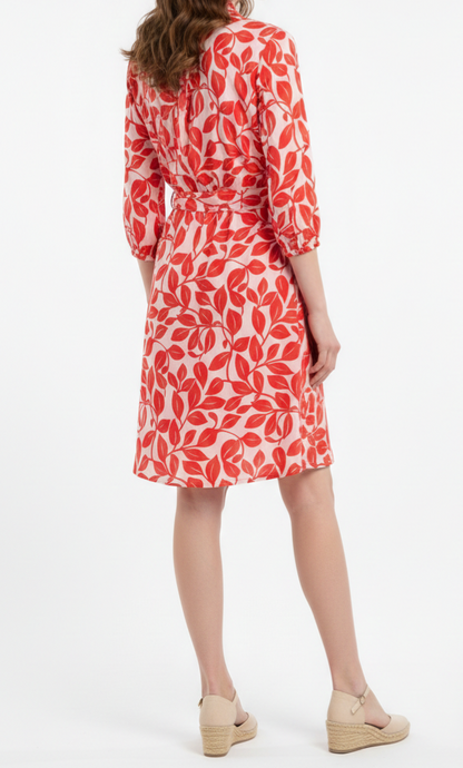 Vestido corto con estampado de hojas: Paquete mayoreo 3 piezas