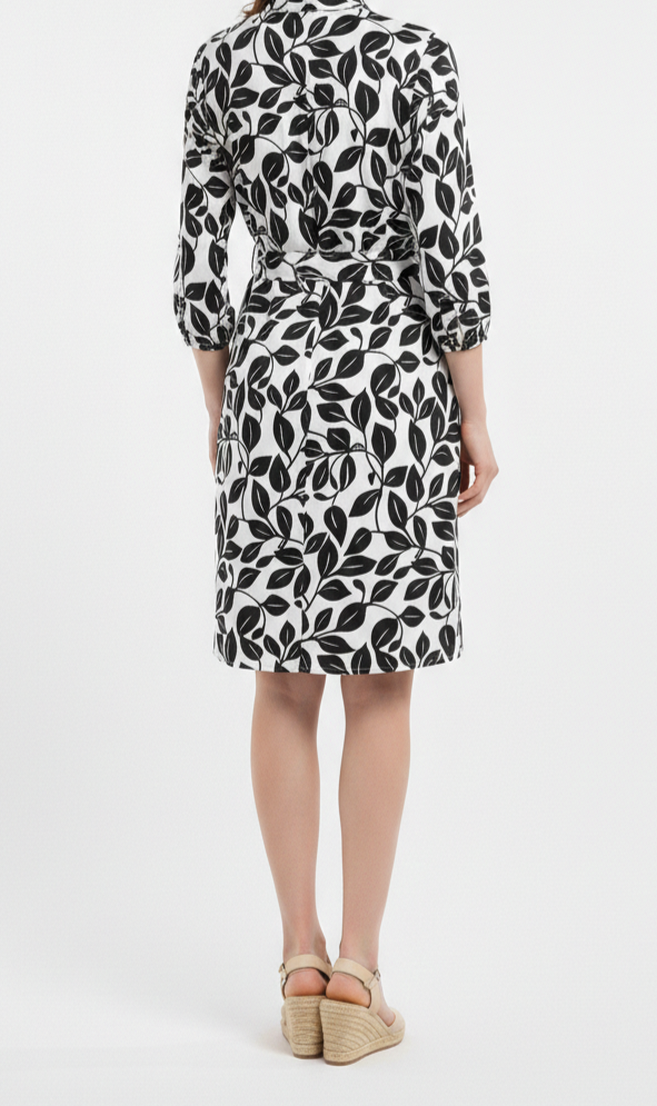 Vestido corto con estampado de hojas: Paquete mayoreo 3 piezas