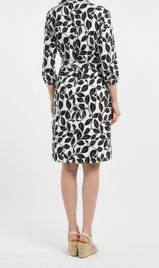 Vestido corto con estampado de hojas: Paquete mayoreo 3 piezas