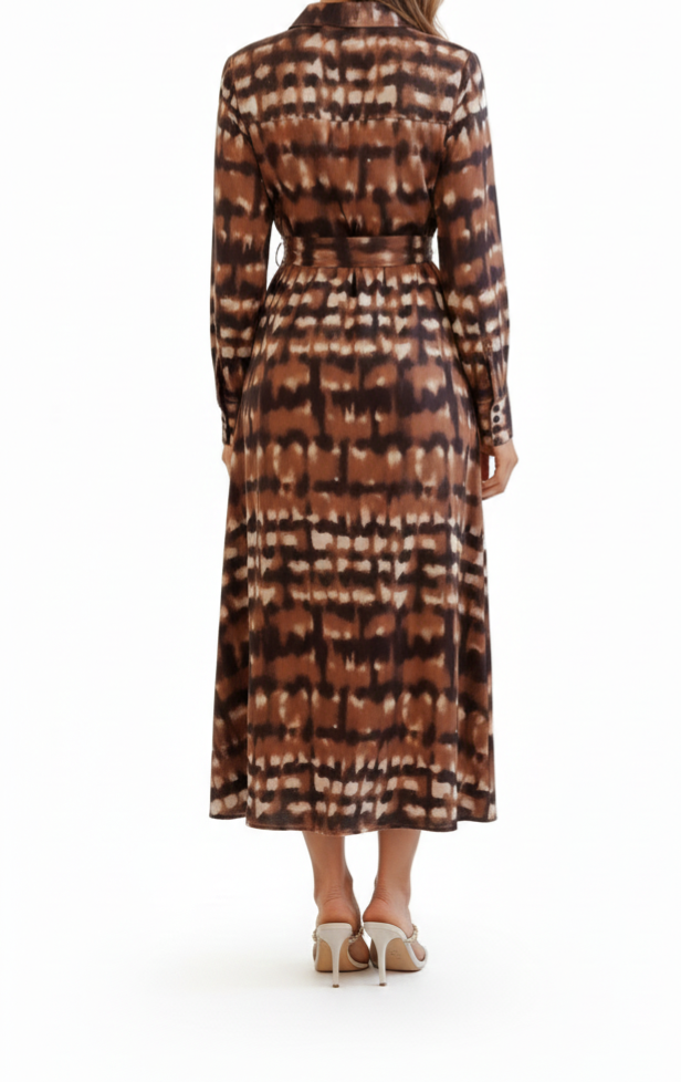 Vestido manga larga con estampado animal: Paquete mayoreo 3 piezas