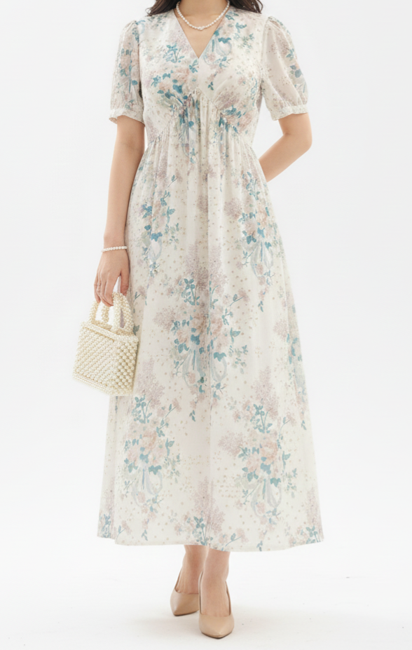 Vestido con flores de tira tejida: Paquete mayoreo 3 piezas