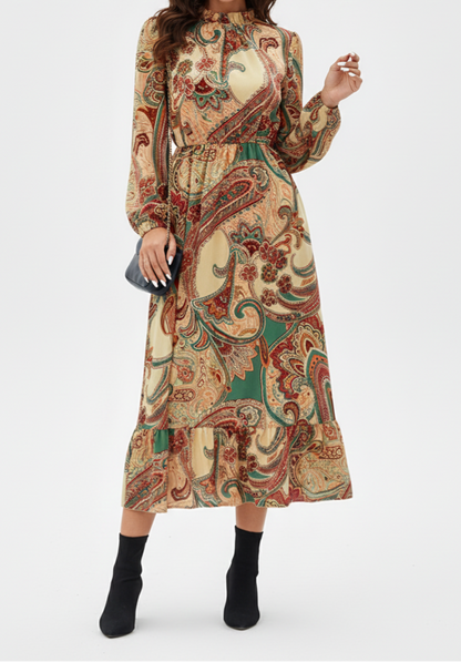 Vestido de manga larga con estampado mandalas: Paquete mayoreo 3 piezas