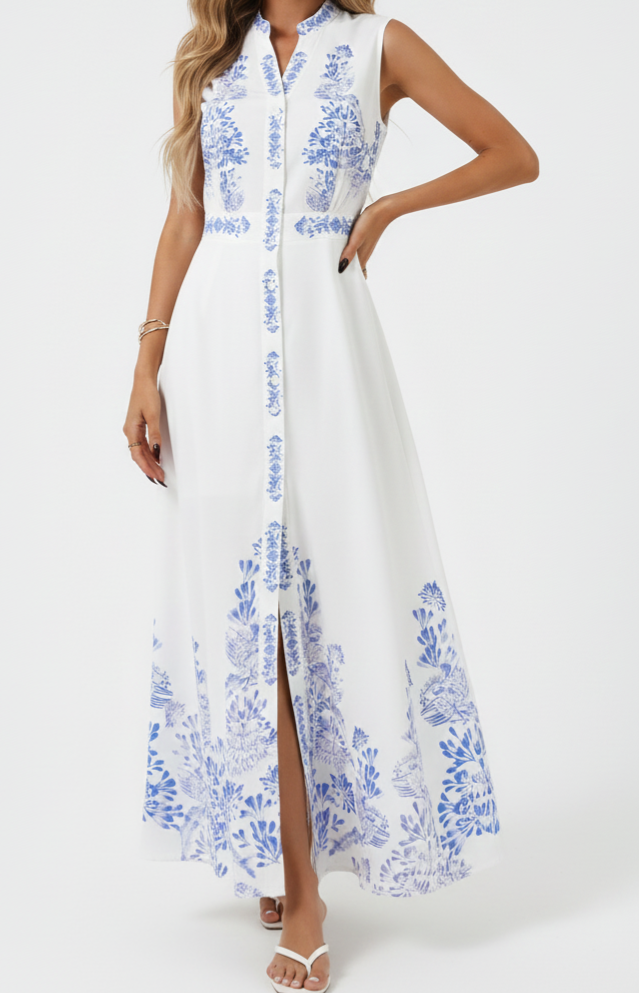 Vestido sin mangas fresco cuello mao: Paquete mayoreo 3 piezas